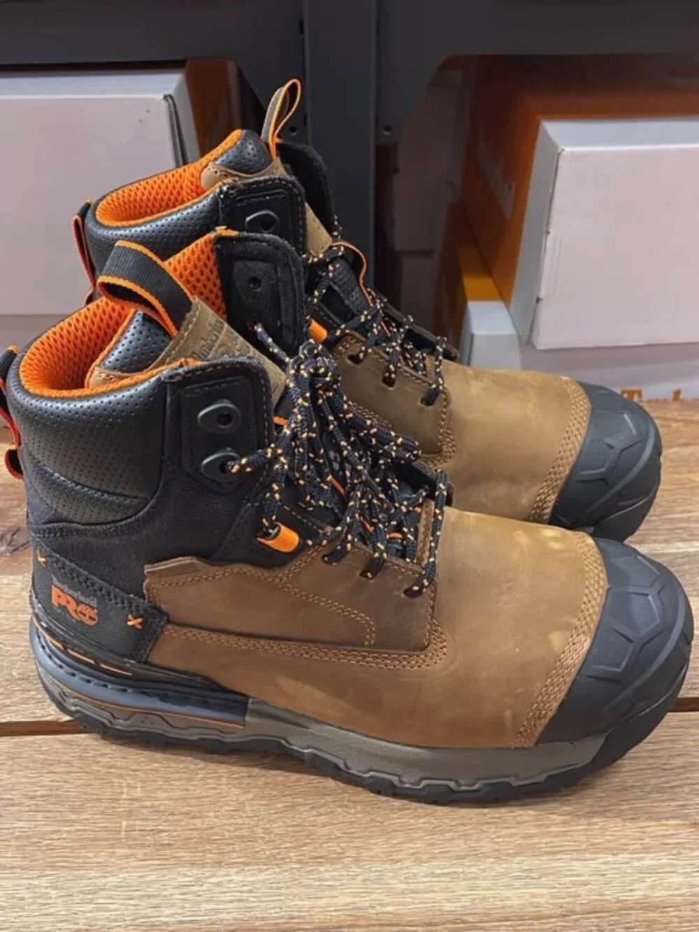 TIMBERLAND PRO MEN'S  6'' COMPOSITE SAFETY TOE LT BROWN  A648B-EM8 ALL SIZES